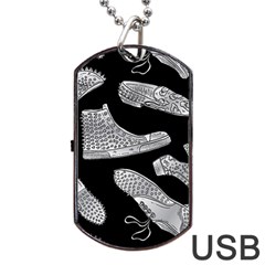 Pattern Shiny Shoes Dog Tag Usb Flash (two Sides) by Sudhe