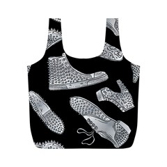 Pattern Shiny Shoes Full Print Recycle Bag (m) by Sudhe