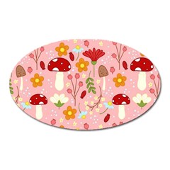 Floral Surface Pattern Design Oval Magnet by Sudhe