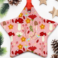 Floral Surface Pattern Design Star Ornament (two Sides) by Sudhe