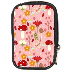 Floral Surface Pattern Design Compact Camera Leather Case