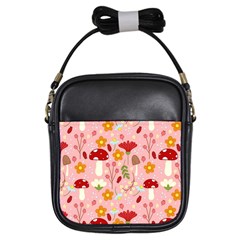 Floral Surface Pattern Design Girls Sling Bag by Sudhe