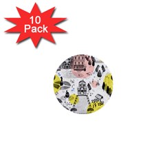 The Park  Pattern Design 1  Mini Buttons (10 Pack)  by Sudhe