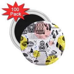 The Park  Pattern Design 2 25  Magnets (100 Pack)  by Sudhe