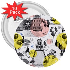 The Park  Pattern Design 3  Buttons (10 Pack)  by Sudhe