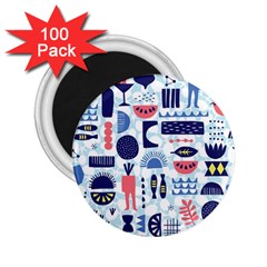 Vector Illustrated Pattern Design 2 25  Magnets (100 Pack)  by Sudhe