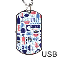 Vector Illustrated Pattern Design Dog Tag Usb Flash (two Sides) by Sudhe