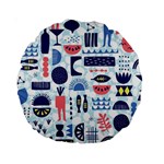 Vector Illustrated Pattern Design Standard 15  Premium Round Cushions Back