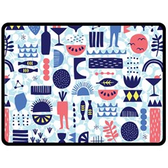 Vector Illustrated Pattern Design Double Sided Fleece Blanket (large)  by Sudhe