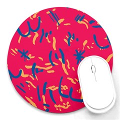 Pattern Booty Faces Round Mousepads by Sudhe