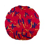 Pattern Booty Faces Standard 15  Premium Round Cushions Back