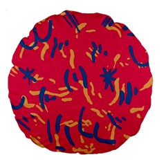 Pattern Booty Faces Large 18  Premium Round Cushions by Sudhe