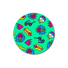 Pattern Adweeksummer Magnet 3  (round) by Sudhe