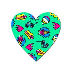 Pattern Adweeksummer Heart Magnet by Sudhe