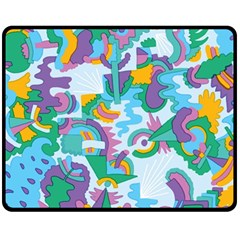 Pattern Hotdogtrap Double Sided Fleece Blanket (medium) 