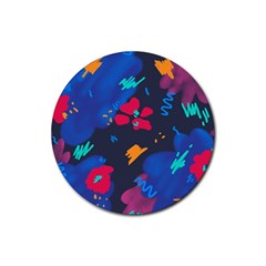 Patterns Rosebuds Rubber Round Coaster (4 Pack)  by Sudhe