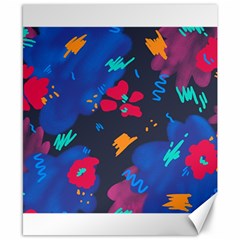 Patterns Rosebuds Canvas 8  X 10  by Sudhe