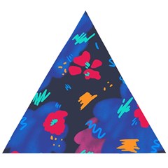 Patterns Rosebuds Wooden Puzzle Triangle