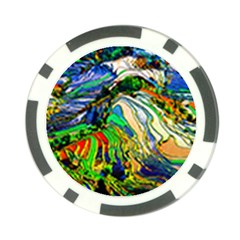 Artistic Nature Painting Poker Chip Card Guard by Sudhe