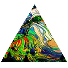 Artistic Nature Painting Wooden Puzzle Triangle