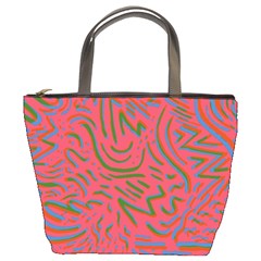 Pattern Saying Wavy Bucket Bag by Sudhe