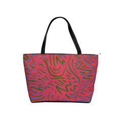 Pattern Saying Wavy Classic Shoulder Handbag by Sudhe