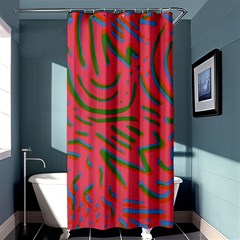 Pattern Saying Wavy Shower Curtain 36  X 72  (stall)  by Sudhe