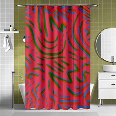 Pattern Saying Wavy Shower Curtain 48  X 72  (small)  by Sudhe