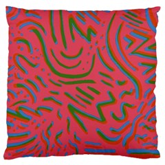 Pattern Saying Wavy Large Cushion Case (one Side) by Sudhe