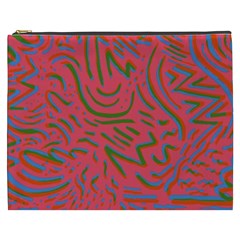 Pattern Saying Wavy Cosmetic Bag (xxxl) by Sudhe