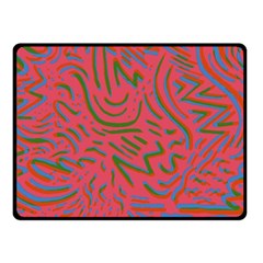 Pattern Saying Wavy Double Sided Fleece Blanket (small) 