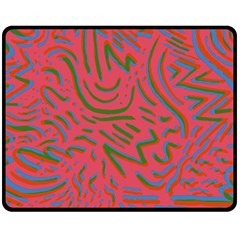 Pattern Saying Wavy Double Sided Fleece Blanket (medium) 