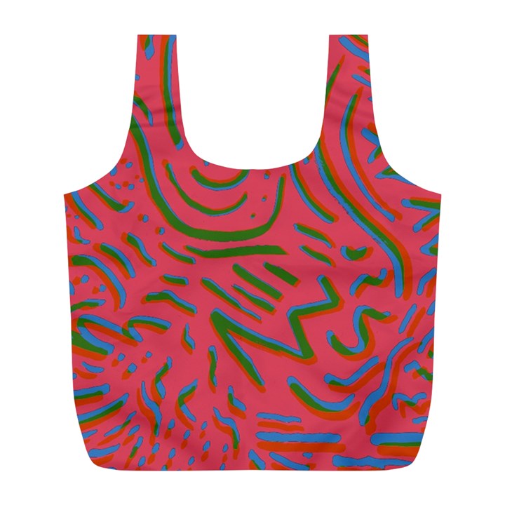 Pattern Saying Wavy Full Print Recycle Bag (L)