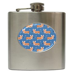 Corgi Patterns Hip Flask (6 Oz) by Sudhe