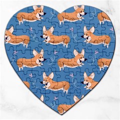 Corgi Patterns Jigsaw Puzzle (heart)