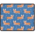 Corgi Patterns Double Sided Fleece Blanket (Medium)  58.8 x47.4  Blanket Front