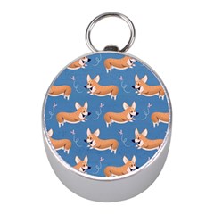 Corgi Patterns Mini Silver Compasses by Sudhe