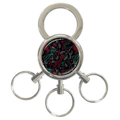 Abstract Pattern 3-ring Key Chain by Sudhe