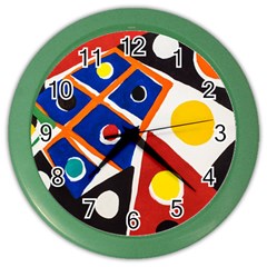 Pattern And Decoration Revisited At The East Side Galleries Color Wall Clock by Sudhe