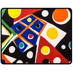 Pattern And Decoration Revisited At The East Side Galleries Double Sided Fleece Blanket (medium)  by Sudhe