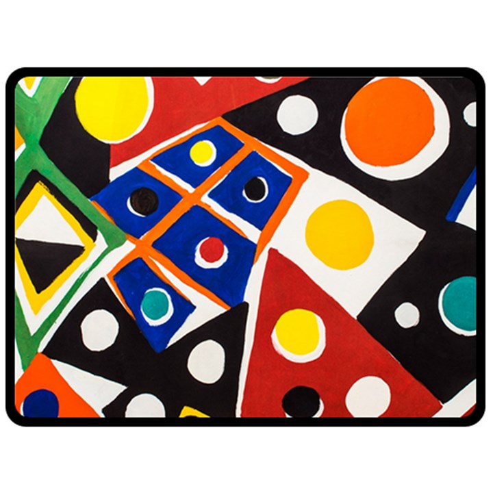 Pattern And Decoration Revisited At The East Side Galleries Double Sided Fleece Blanket (Large) 