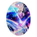 Crystal Wave Pattern Design Ornament (Oval) Front