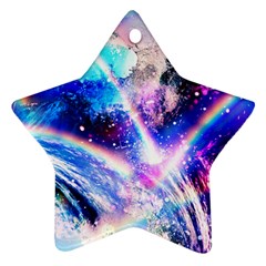 Crystal Wave Pattern Design Ornament (star) by Sudhe