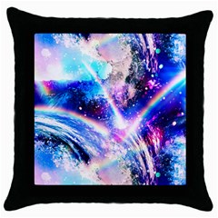 Crystal Wave Pattern Design Throw Pillow Case (black) by Sudhe