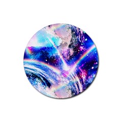 Crystal Wave Pattern Design Rubber Round Coaster (4 Pack) 