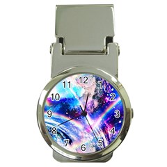 Crystal Wave Pattern Design Money Clip Watches