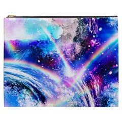 Crystal Wave Pattern Design Cosmetic Bag (xxxl) by Sudhe