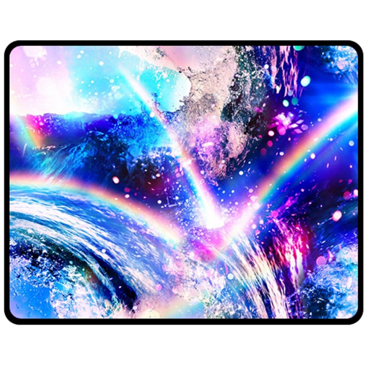 Crystal Wave Pattern Design Double Sided Fleece Blanket (Medium) 