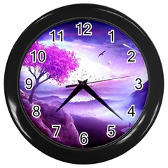 Fantasy World Wall Clock (black)