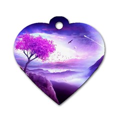 Fantasy World Dog Tag Heart (two Sides) by Sudhe